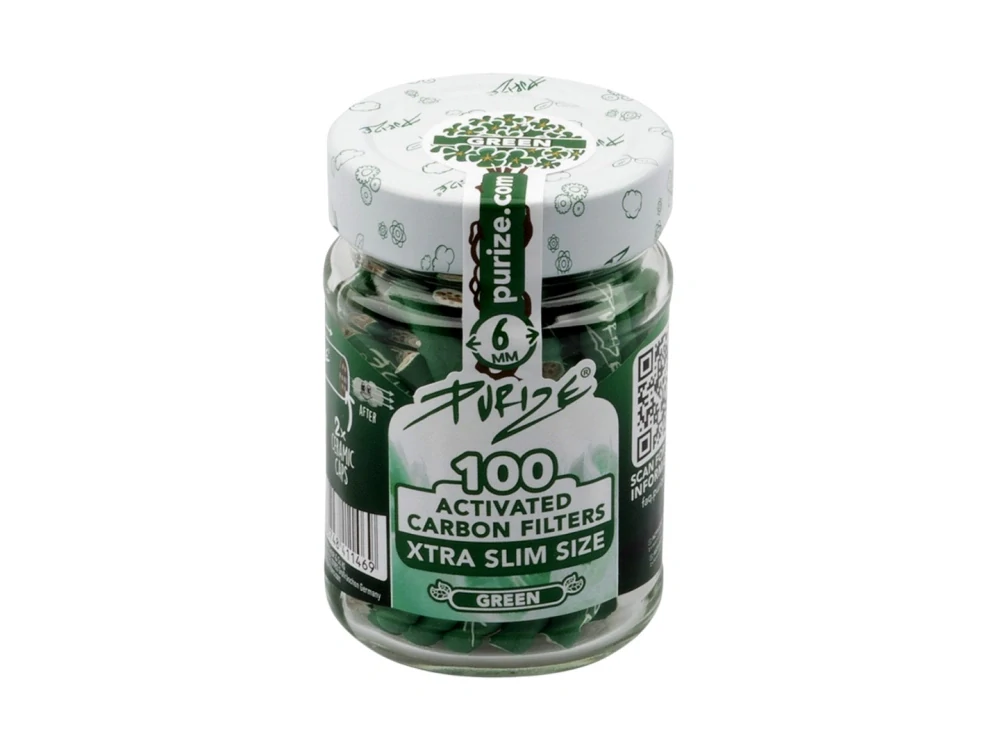Purize XTRA Slim 6 mm filtry zelené, sklenice 100 ks