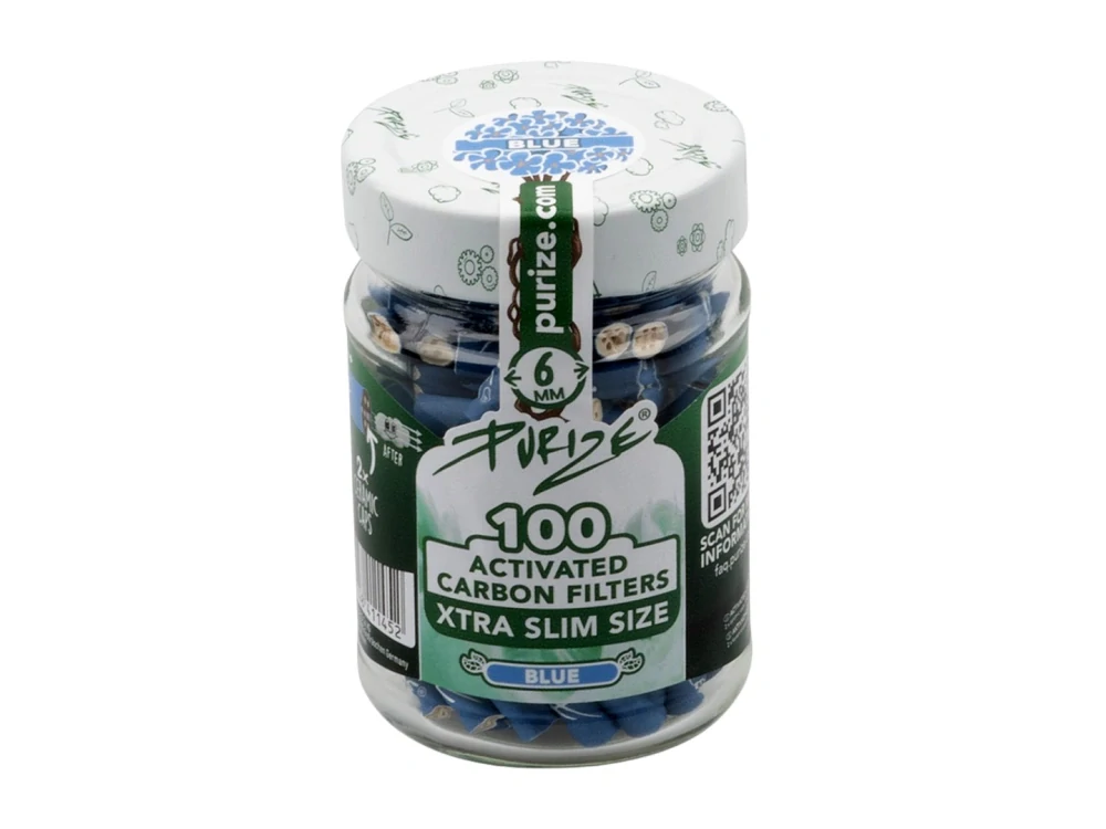 Purize XTRA Slim 6 mm filtry modré, sklenice 100 ks