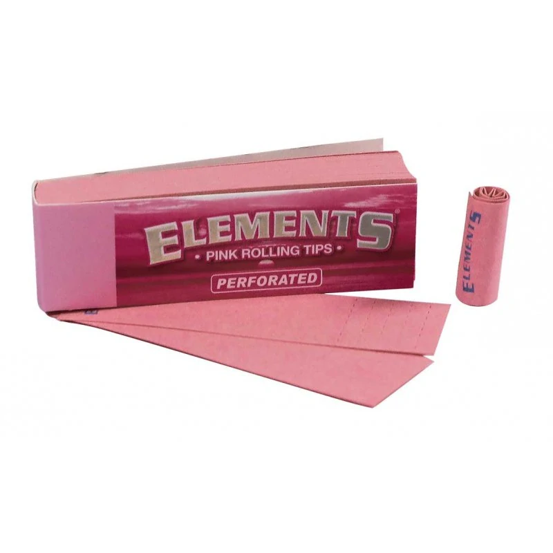 Filtry ELEMENTS PINK tips - perforované, růžové - 50 filtrů