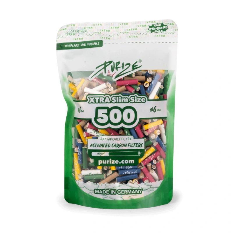 Purize XTRA Slim 6 mm filtry mix barev, sáček 500 ks