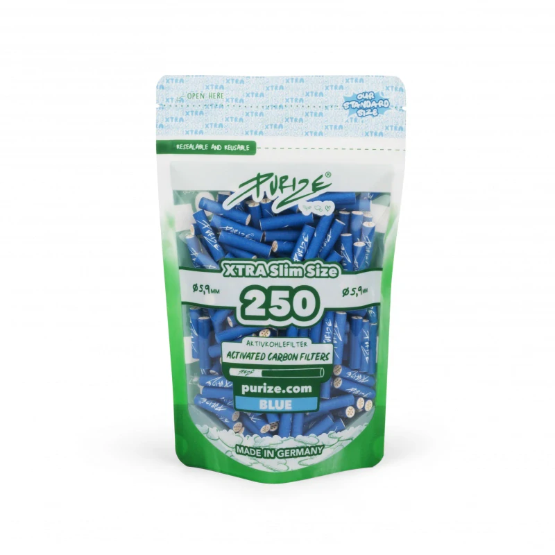 Purize XTRA Slim 6 mm filtry modré, sáček 250 ks