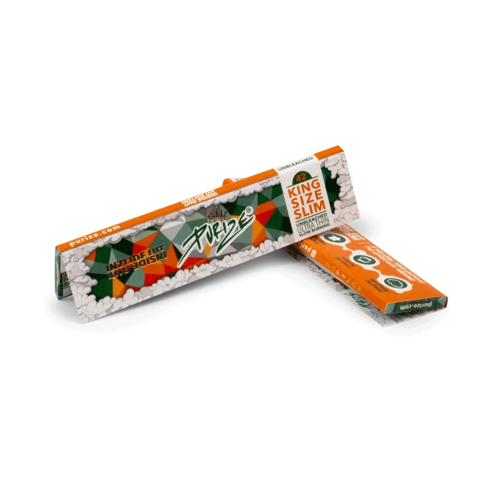 PURIZE papírky King Size Slim - Inside out, 42 ks v balení, nebělené