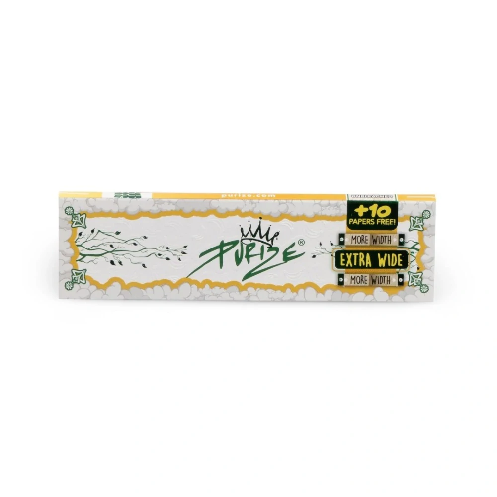 PURIZE papírky King Size Wide, 42 ks v balení, nebělené