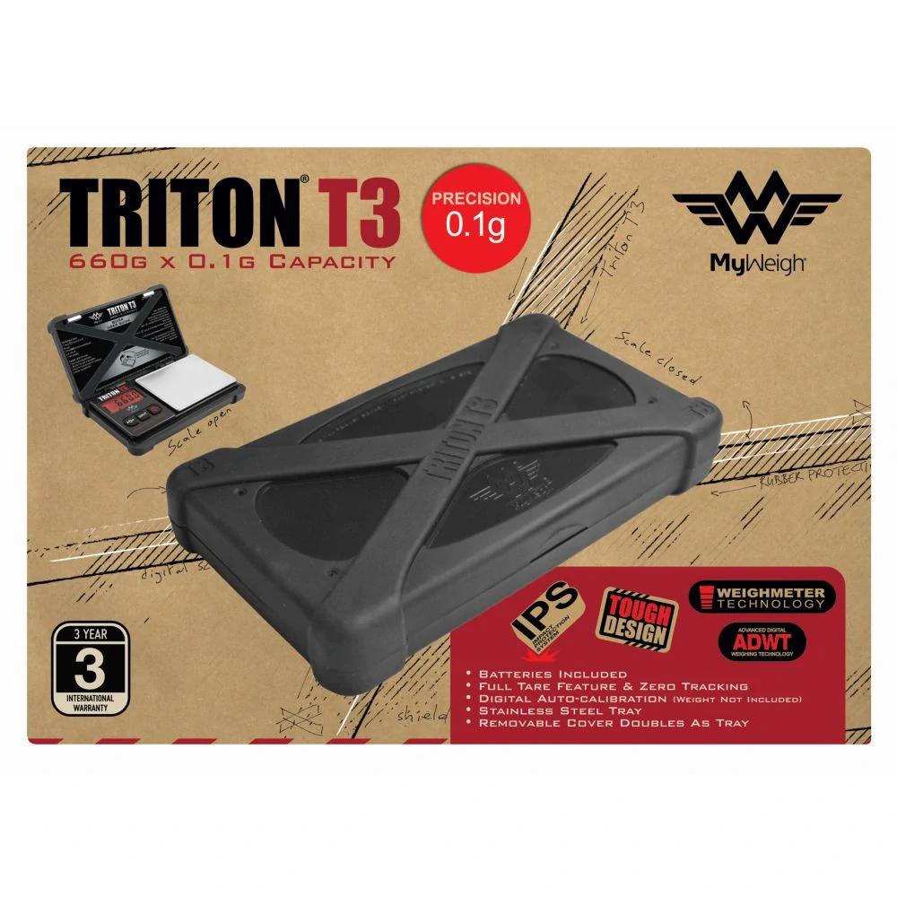 Váha My Weigh Triton T3 Scale, 660g/0,1g, černá