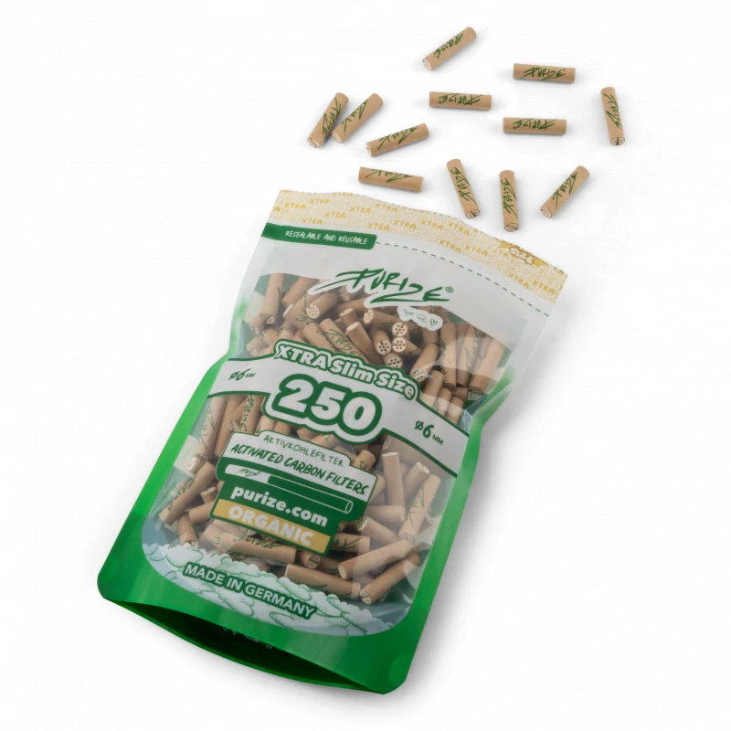 Purize XTRA Slim 6 mm filtry Organic, sáček 250 ks