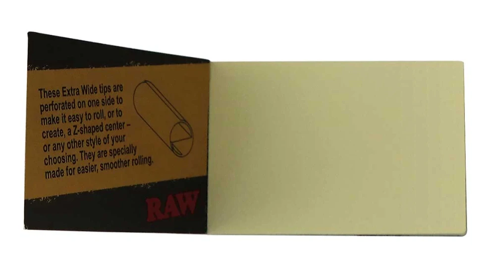Filtry RAW BLACK - extra široké, nebělené, perforované 40 ks v balení | box 36 ks