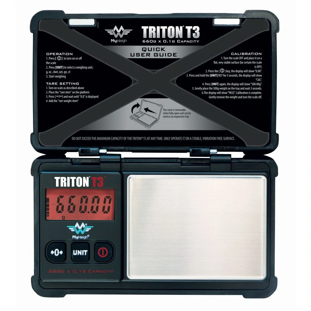 Váha My Weigh Triton T3 Scale, 660g/0,1g, černá