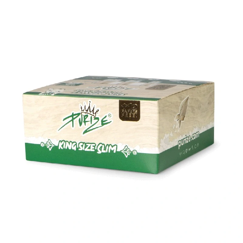 PURIZE papírky King Size Slim, 42 ks v balení, nebělené