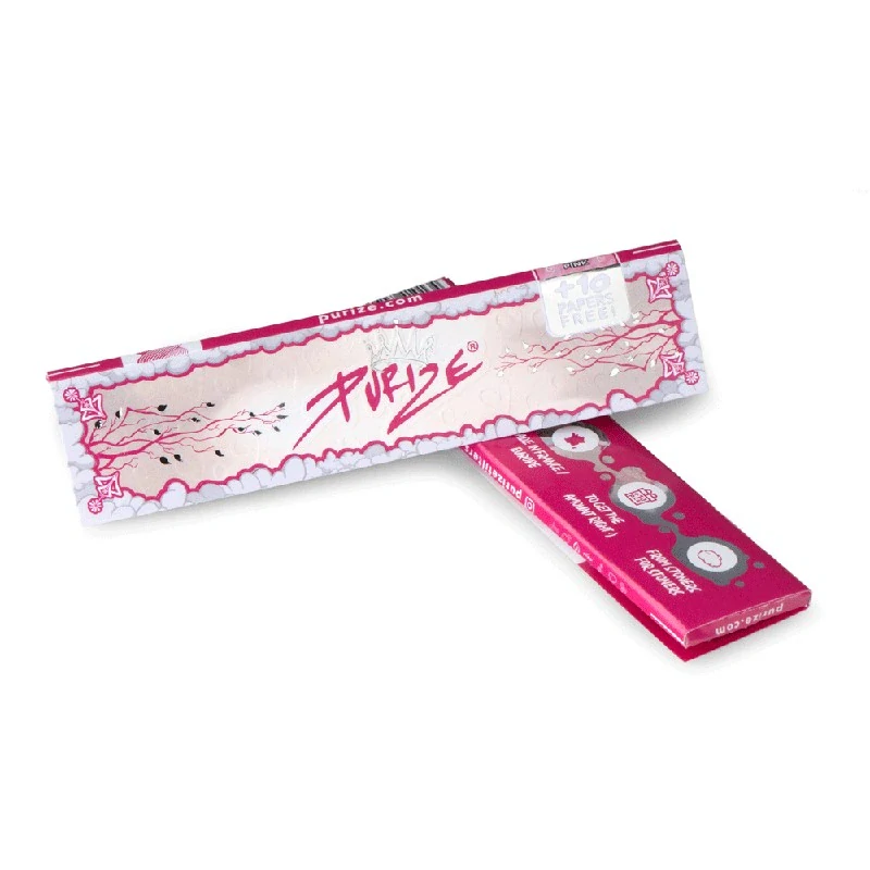 PURIZE papírky King Size Slim, 42 ks v balení, růžové| box 50 ks