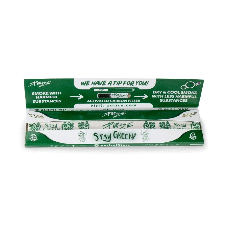 PURIZE papírky King Size Slim, 42 ks v balení, nebělené | box 50 ks