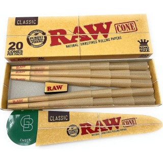 Dutinky RAW Cones King Size 109mm, 20ks