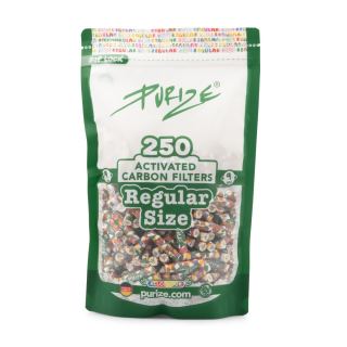 PURIZE uhlíkové filtry - Regular Size, sáček 250 ks, mix barev