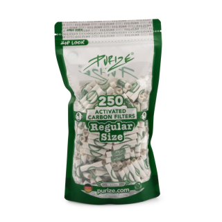 PURIZE uhlíkové filtry - Regular Size, sáček 250 ks, bílá