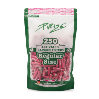 PURIZE uhlíkové filtry - Regular Size, sáček 250 ks, růžová