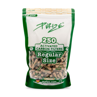 PURIZE uhlíkové filtry - Regular Size, sáček 250 ks, organické
